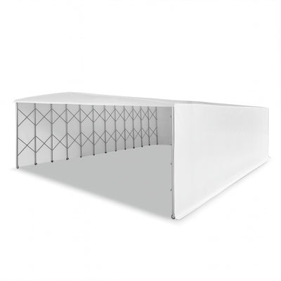 TMG-ST2033M 20' x 33' retractable mobile shelter with 27 oz PVC cover, 13' sidewalls and 14'9" peak height