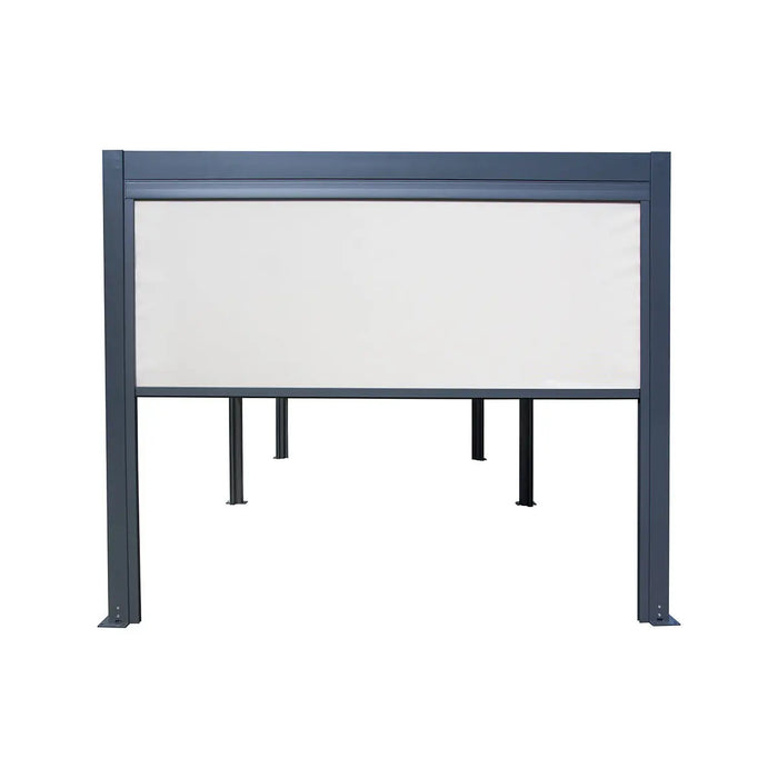 10′ × 20′ (3 × 5.8 m) Aluminum Louver Roof Slatted Pergola with Motorized Retractable Side Screens, TMG-LPG21-PRO TMG Industrial