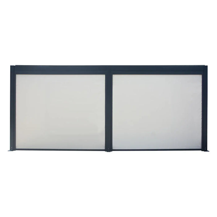 10′ × 20′ (3 × 5.8 m) Aluminum Louver Roof Slatted Pergola with Motorized Retractable Side Screens, TMG-LPG21-PRO TMG Industrial