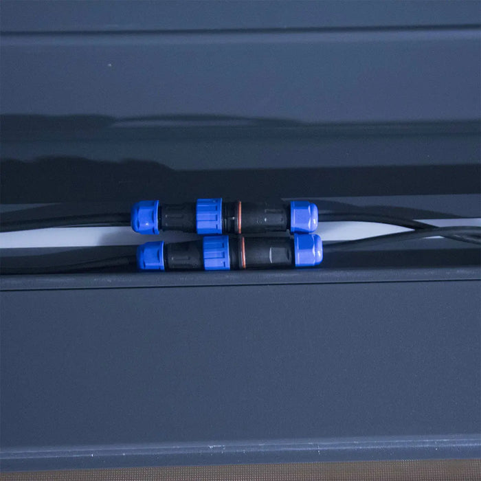 10′ × 20′ (3 × 5.8 m) Aluminum Louver Roof Slatted Pergola with Motorized Retractable Side Screens, TMG-LPG21-PRO TMG Industrial