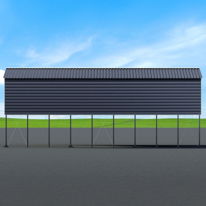 TMG-MSB1230 12x30 metal boat shelter with 12.5' peak height
