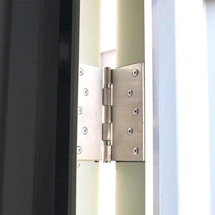 13' x 20' metal garage shed with 10' double front doors, side entry door, 8'6" peak height, reinforced steel frame, and charcoal grey finish – TMG-MS1320B.