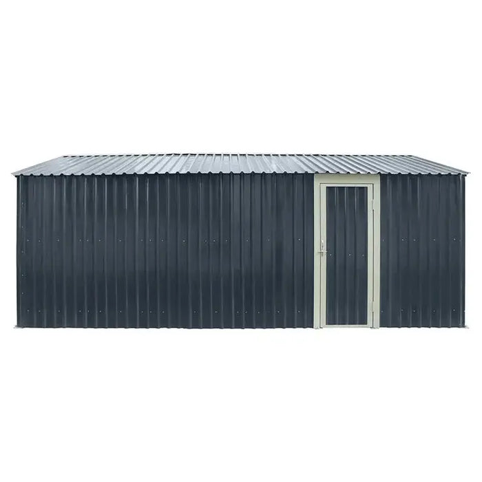 Pro Series 4 x 6 m Metal Garage Shed with Double Front Doors and Side Entry Door, 2.6 m Peak Height TMG-MS1320B TMG Industrial Australia