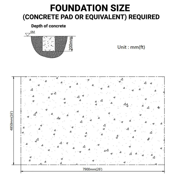 15' x 25' matkailuautojen/asuntoautojen säilytyshalli, 17 oz PVC-kangaskatos, eturullaovi, suljettu takaseinä, kolmikerroksinen galvanoitu teräsrunko, 10' suorat sivuseinät, TMG-ST1525