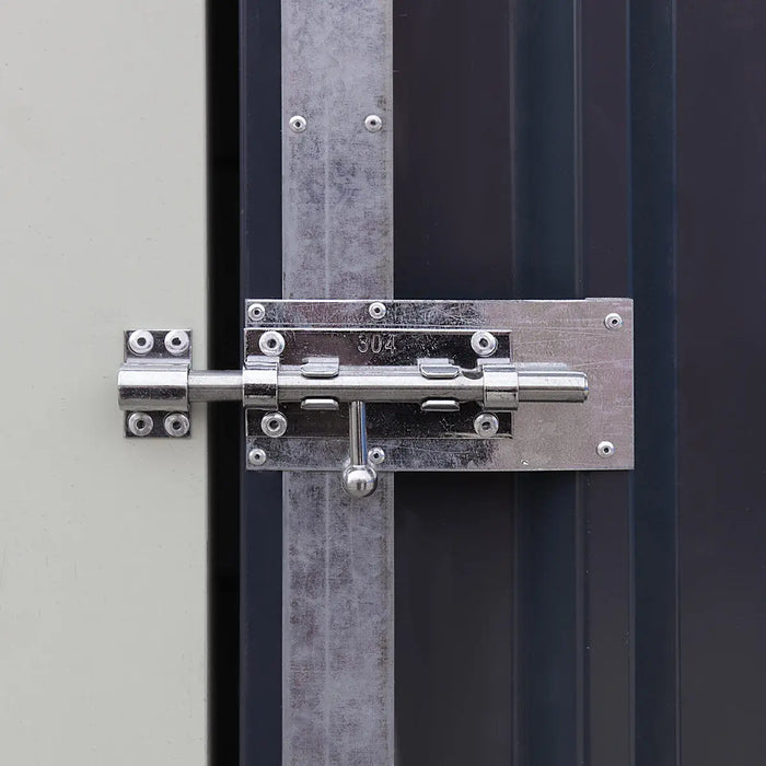 TMG-MS1624A 16' x 24' metal garage shed with swing front and side doors and 10'6" peak height
