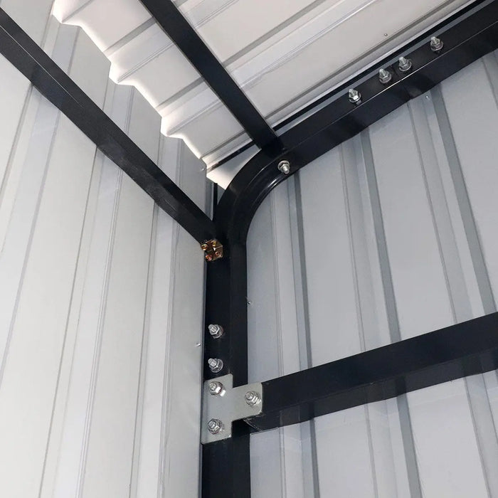 TMG-MS1624A 16' x 24' metal garage shed with swing front and side doors and 10'6" peak height
