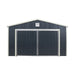 5 m × 7 m (16' × 24') Metal Garage Shed with Swing Front & Side Doors, 3.2 m (10'6") Peak Height, TMG-MS1624A TMG Industrial CA