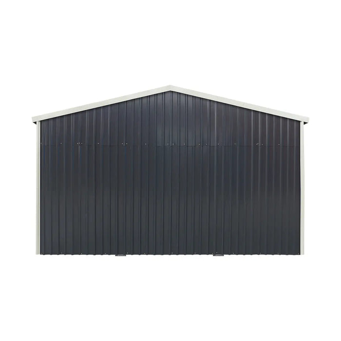 5 m × 7 m (16' × 24') Metal Garage Shed with Swing Front & Side Doors, 3.2 m (10'6") Peak Height, TMG-MS1624A TMG Industrial CA