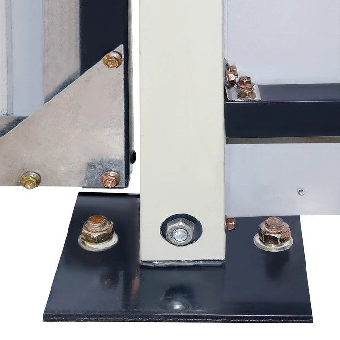 TMG-MS1624A 16' x 24' metal garage shed with swing front and side doors and 10'6" peak height
