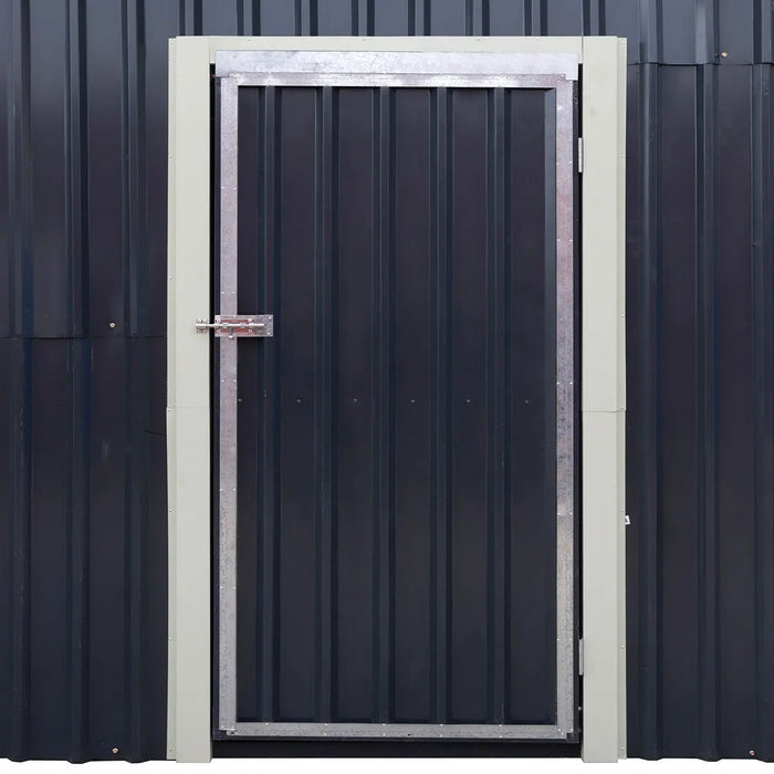 TMG-MS1624A 16' x 24' metal garage shed with swing front and side doors and 10'6" peak height
