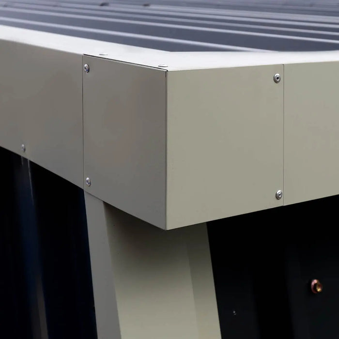 TMG-MS1624A 16' x 24' metal garage shed with swing front and side doors and 10'6" peak height
