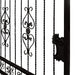 TMG Industrial 20-ft Bi-Parting Deluxe Wrought Iron Ornamental Gate, 100% Solid Forged Steel, Powder Coated, TMG-MG20