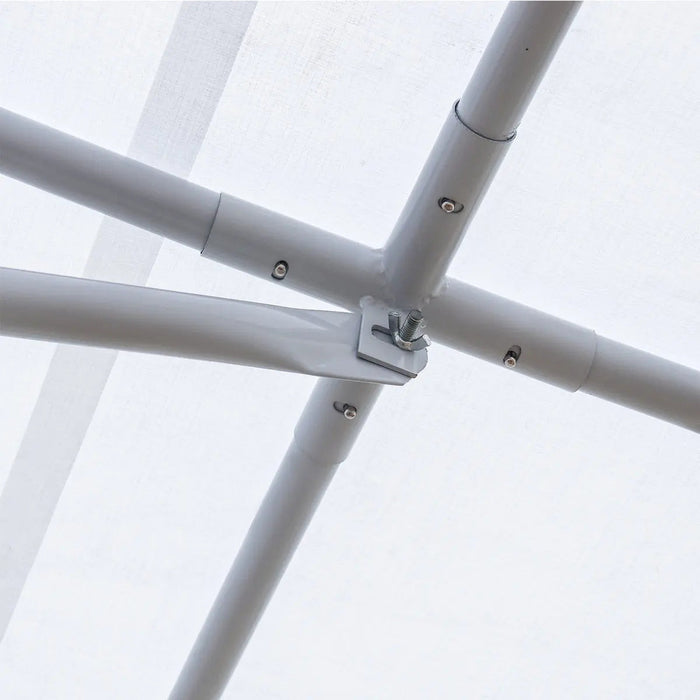 6 m x 6 m kestävä ulkojuhlateltta, PE-pressu, 1,8 m kattokorkeus, 3 m kattokorkeus, TMG-PT2020A