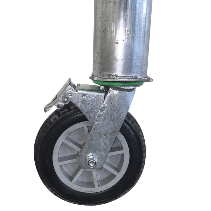 TMG-ST2033M 20' x 33' retractable mobile shelter with 27 oz PVC cover, 13' sidewalls and 14'9" peak height
