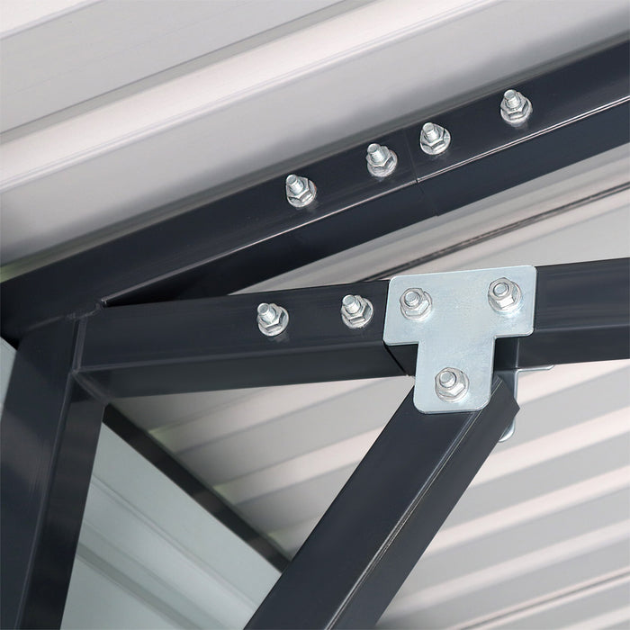 20' x 40' metallinen autotallivarasto, 9' korkeat pariovet etuovella, 13' huippu, 76 neliömetriä TMG-MS2040