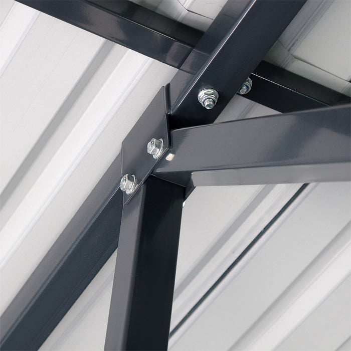 20' x 40' metallinen autotallivarasto, 9' korkeat pariovet etuovella, 13' huippu, 76 neliömetriä TMG-MS2040