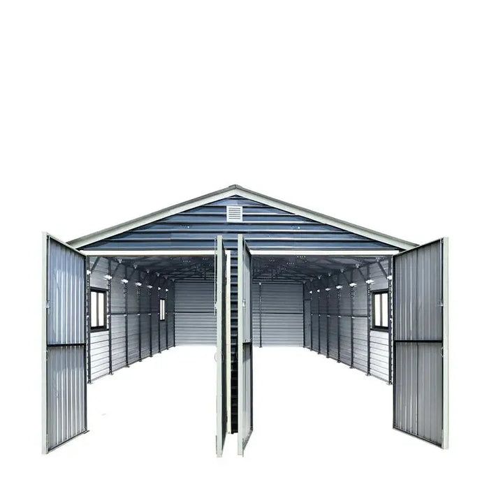 6 x 12 m Metal Garage Shed, 9' High Double Front Doors, 13' Peak, 800 Sq-Ft TMG-MS2040 TMG Industrial Australia