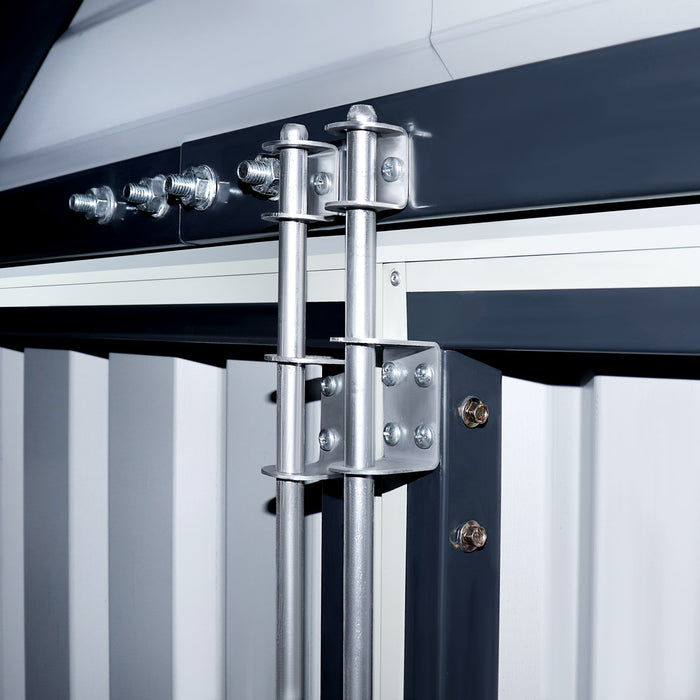 20' x 40' metallinen autotallivarasto, 9' korkeat pariovet etuovella, 13' huippu, 76 neliömetriä TMG-MS2040