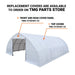 TMG-ST3042V 30x40 storage shelter with PVC cover and roll-up doors
