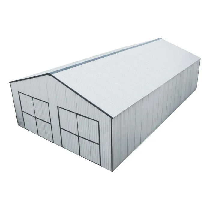 30' x 50' Metal Garage Shed – Steel Building with 11’ Clearance High Front Doors, Side Entry Door, 16 GA Steel Structure