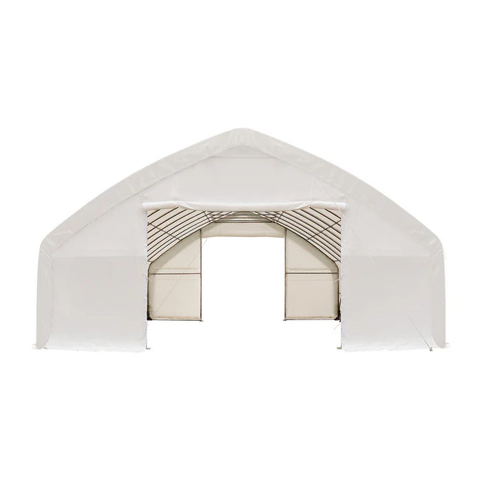 9 x 15 m Straight Wall Peak Ceiling Storage Shelter with Heavy Duty 300 GSM PE Cover TMG-ST3052E (Previously ST3050E) TMG Industrial Australia