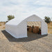 9 x 15 m Straight Wall, Peak Ceiling Storage Shelter with PVC Cover, TMG-ST3052V (Previously ST3050V) TMG Industrial Australia