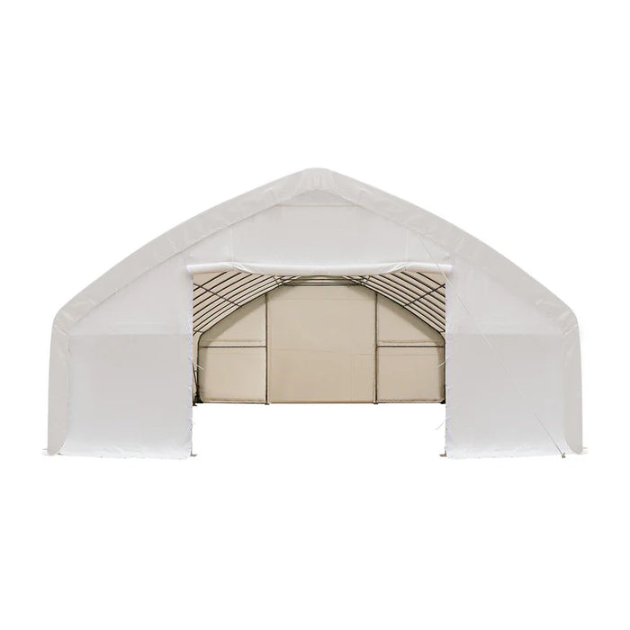 9 x 15 m Straight Wall, Peak Ceiling Storage Shelter with PVC Cover, TMG-ST3052V (Previously ST3050V) TMG Industrial Australia