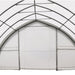 TMG-ST3082V 30x80 peak ceiling storage shelter with heavy duty 17 oz PVC cover, galvanized steel frame, and drive-through roll-up doors for large equipment storage