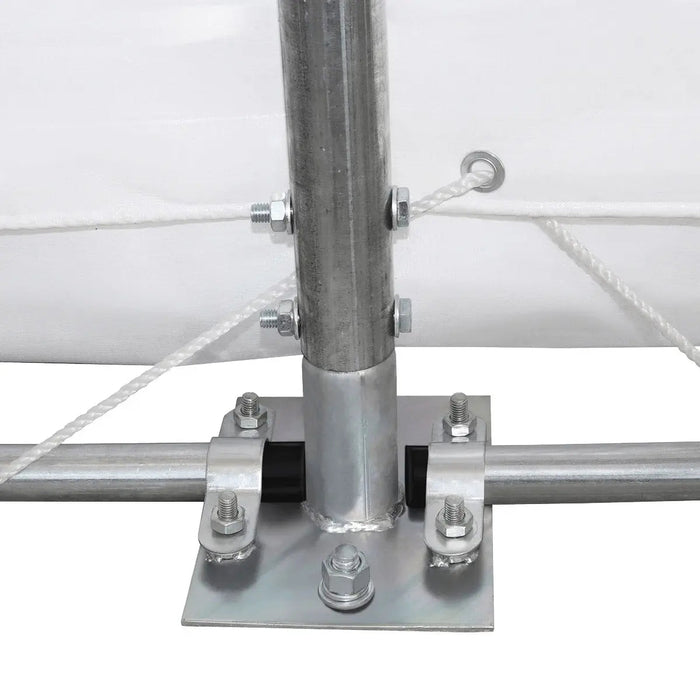 40' x 40' kaksoisristikkorakenteinen varastohalli, jossa on kestävä 21 unssin PVC-katos ja läpiajo-ovet, TMG-DT4041