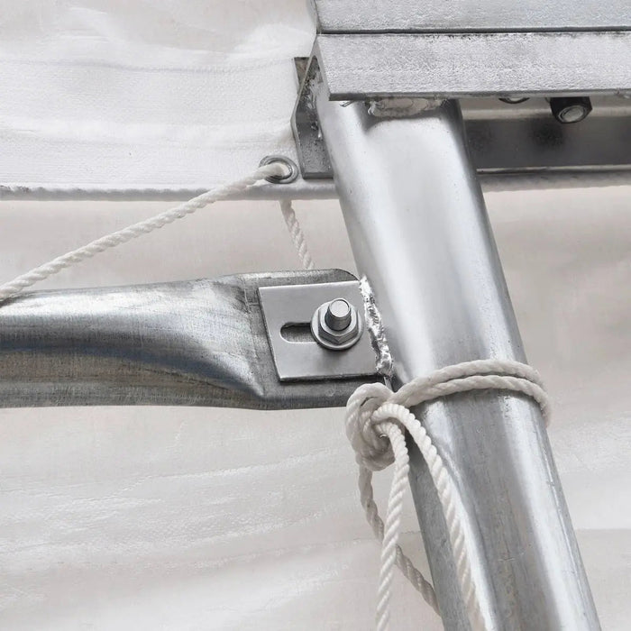 40' x 40' kaksoisristikkorakenteinen varastohalli, jossa on kestävä 21 unssin PVC-katos ja läpiajo-ovet, TMG-DT4041