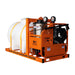 TMG-HW42T 4000 PSI skid mounted hot water pressure washer with 245 gallon tank and 14 HP Kohler engine
