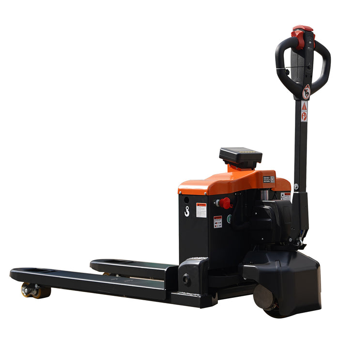 TMG-FPJ44E 4400 lb fully electric pallet jack with scale, 48" forks and 2" LCD display
