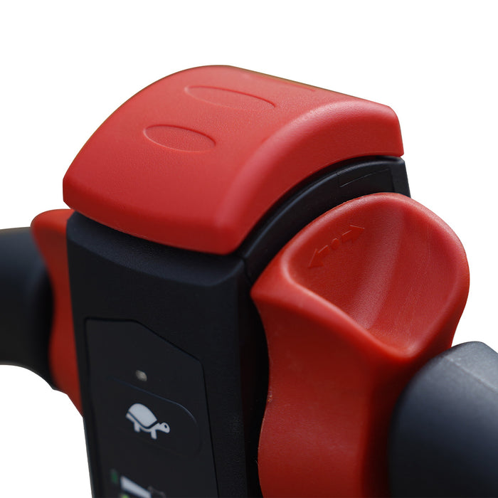 TMG-FPJ44E 4400 lb fully electric pallet jack with scale, 48" forks and 2" LCD display
