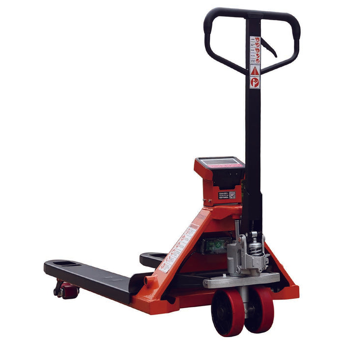 TMG-FPJ50S 5000 lb scale pallet jack with 48" forks and 2" LCD display
