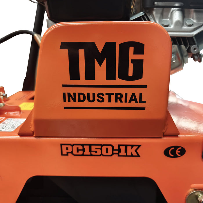 TMG-PC150-1K vibratory plate compactor with 5.5 HP Kohler engine and 5600 lb compaction force
