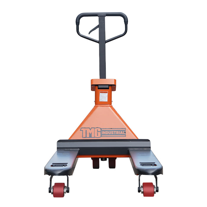 TMG-FPJ66S 6600 lb scale pallet jack truck with 48" forks and 2" LCD display
