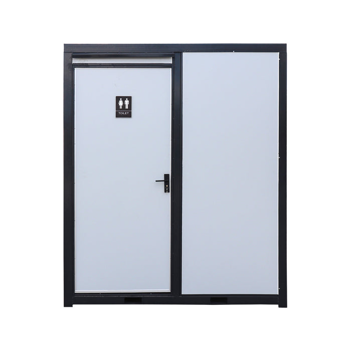 TMG-FTB76 portable shower bathroom, 7’, glass shower, ceramic toilet
