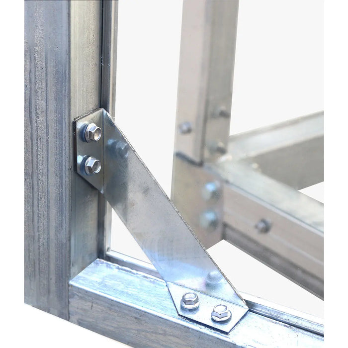 8' x 20' Greenhouse with Galvanized Steel Frame, Polycarbonate Twin-Wall Roof and Crystal-Clear Solid Walls TMG-GH821 - TMG Industrial