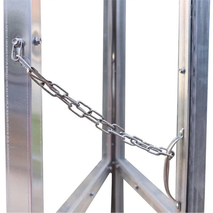 8' x 20' Greenhouse with Galvanized Steel Frame, Polycarbonate Twin-Wall Roof and Crystal-Clear Solid Walls