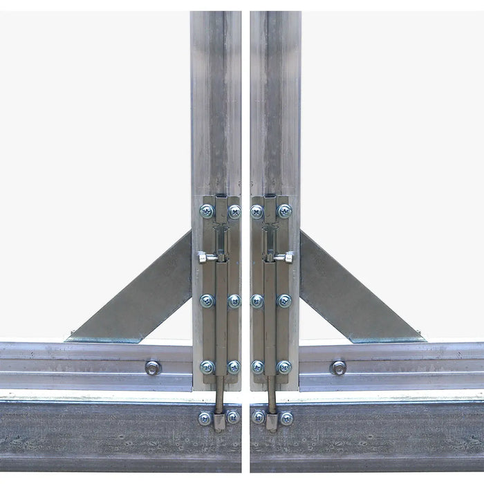 8' x 20' Greenhouse with Galvanized Steel Frame, Polycarbonate Twin-Wall Roof and Crystal-Clear Solid Walls