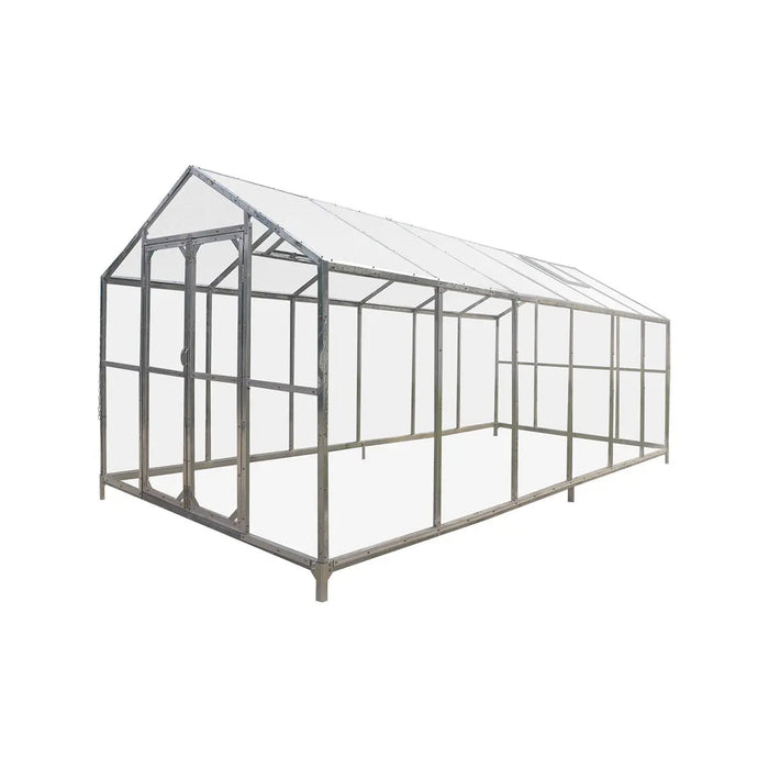 TMG Heavy Series™ 2.4 x 6.1 m Greenhouse Kit with Galvanized Steel Frame, Polycarb Roof and Crystal-Clear Walls, TMG-GH821 TMG Industrial Australia