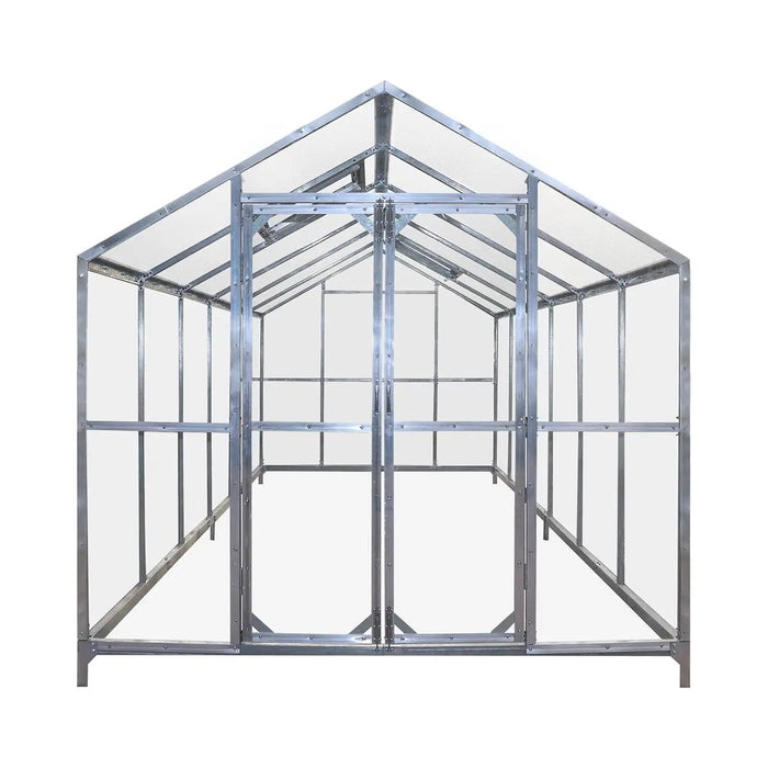 TMG Heavy Series™ 2.4 x 6.1 m Greenhouse Kit with Galvanized Steel Frame, Polycarb Roof and Crystal-Clear Walls, TMG-GH821 TMG Industrial Australia