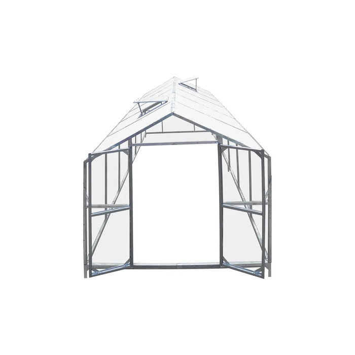 TMG Heavy Series™ 2.4 x 6.1 m Greenhouse Kit with Galvanized Steel Frame, Polycarb Roof and Crystal-Clear Walls, TMG-GH821 TMG Industrial Australia
