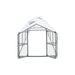 8' x 20' Greenhouse with Galvanized Steel Frame, Polycarbonate Twin-Wall Roof and Crystal-Clear Solid Walls