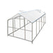 8' x 20' Greenhouse with Galvanized Steel Frame, Polycarbonate Twin-Wall Roof and Crystal-Clear Solid Walls
