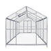 8' x 20' Greenhouse with Galvanized Steel Frame, Polycarbonate Twin-Wall Roof and Crystal-Clear Solid Walls
