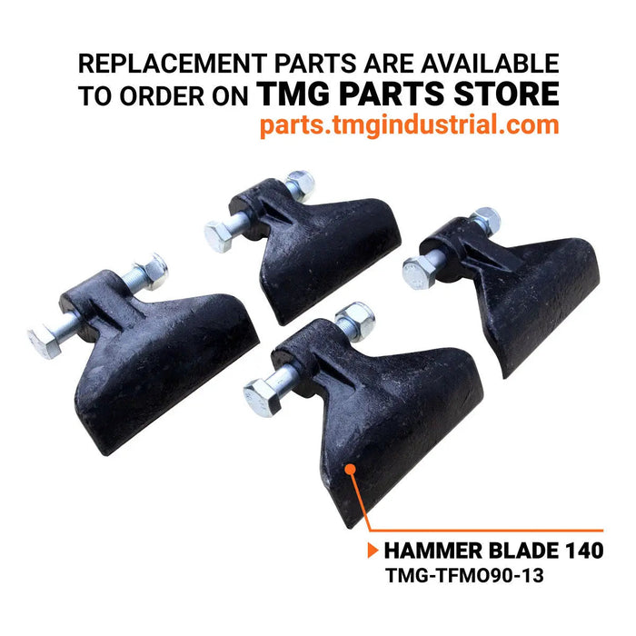 90" ojanpenkkareiden leikkuri, piennarleikkuri ja rinneleikkuri traktoreihin 50-90 hv TMG-TFMO90