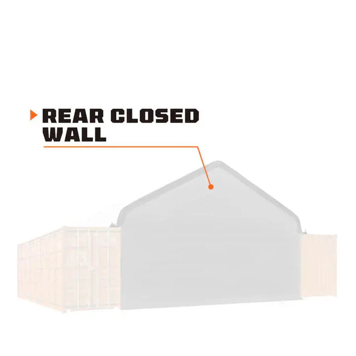 Back End Wall Kit, Compatible with TMG-ST3040C container shelters installed with the high cube containers (9’6"),TMG-ST30BW9CV