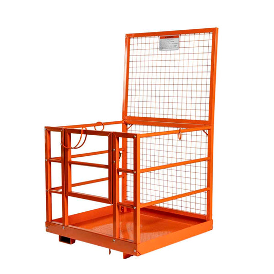 TMG-FWP08L Forklift Work Platform, 45" x 43", 880 lb capacity, heavy-duty safety cage with locking mechanism
