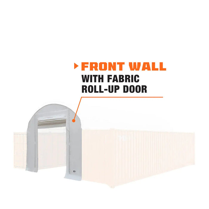 Front End Wall Kit, Compatible with TMG-DT2041CV container shelters installed with the standard height containers (8’6"), TMG-DT20FW8V